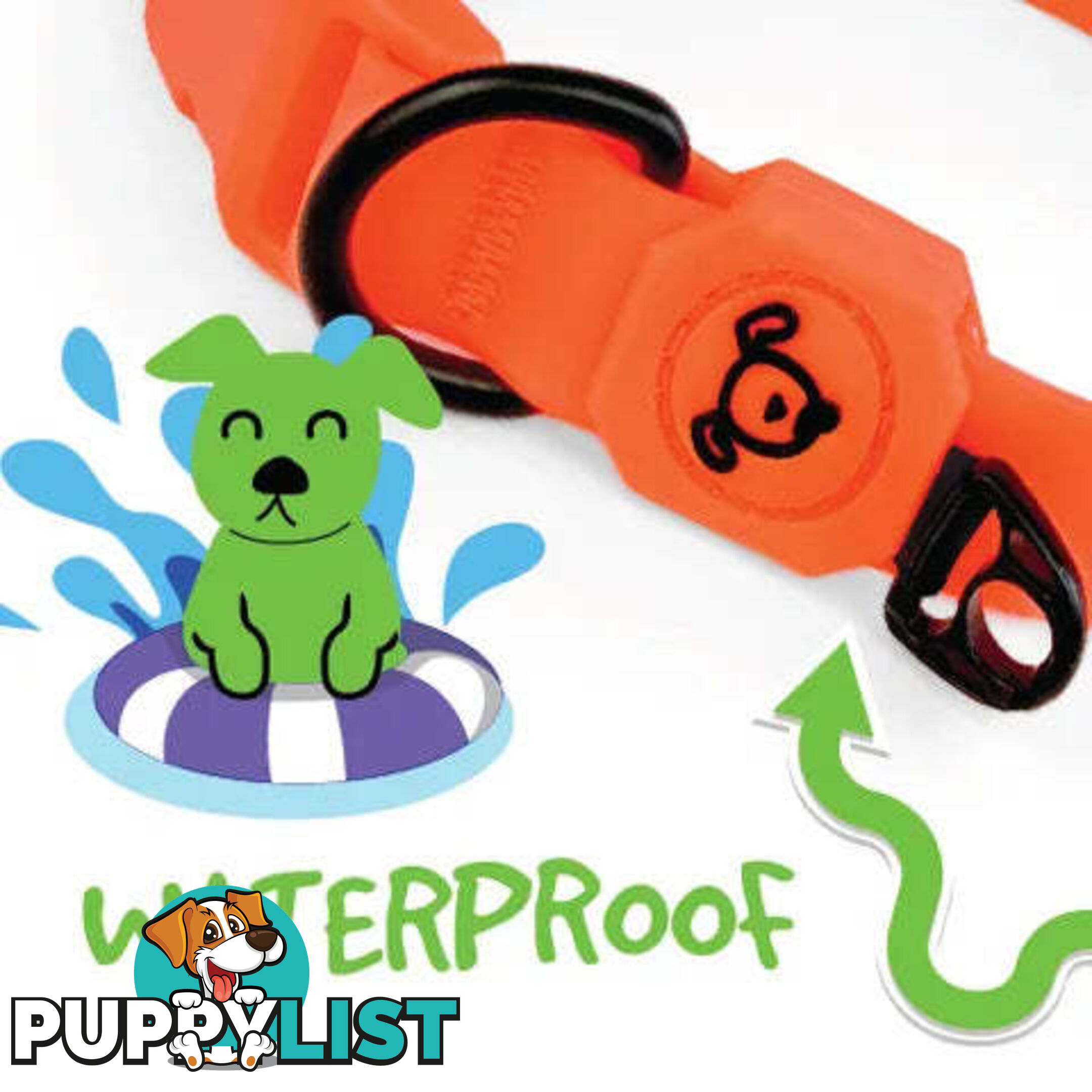 WATERPROOF DOG COLLARS - BAINBRIDGE - BB-A7275-GRN