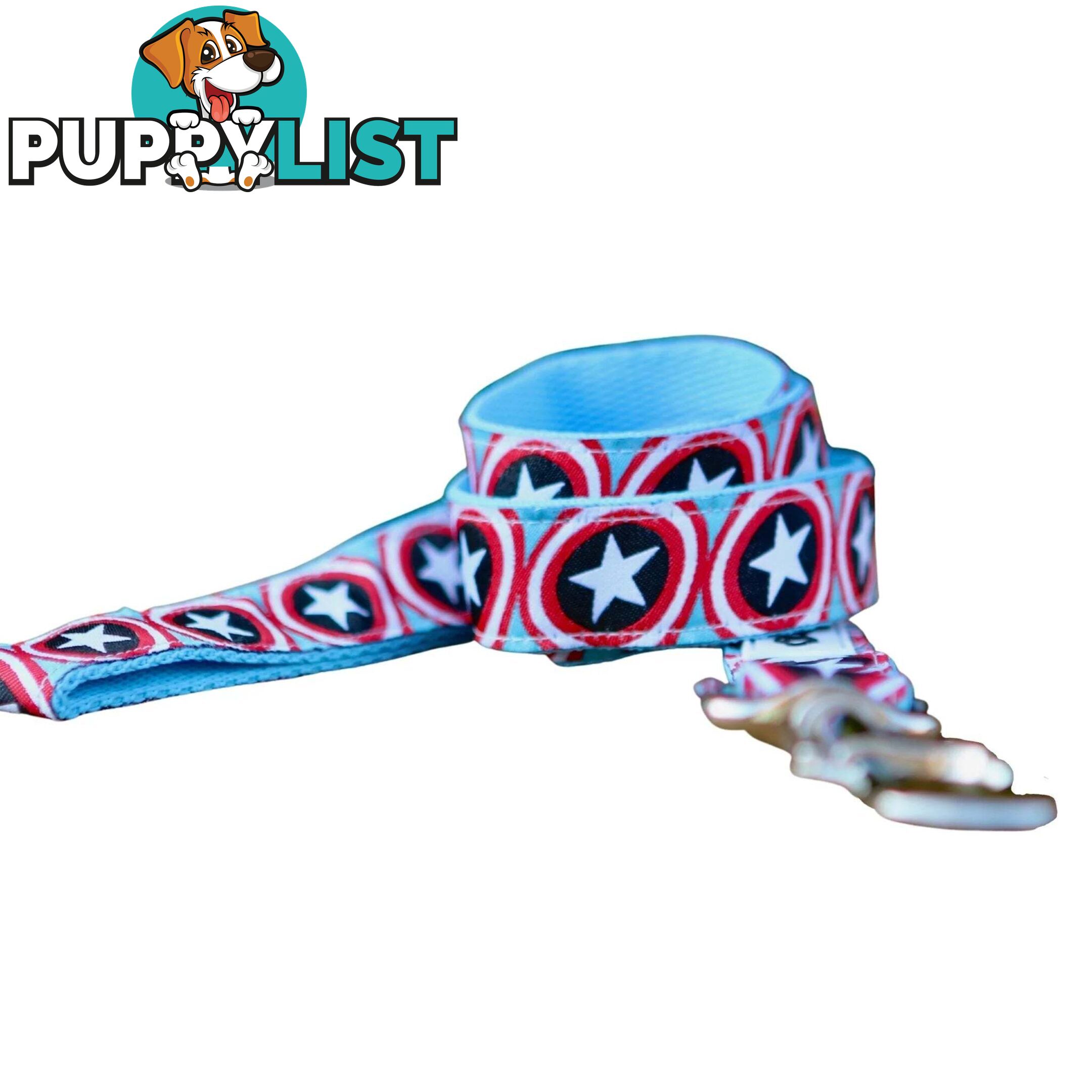 Captain America Dog Lead - Hand Made by The Bark Side - TBSLDCAP251.8