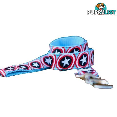 Captain America Dog Lead - Hand Made by The Bark Side - TBSLDCAP251.8