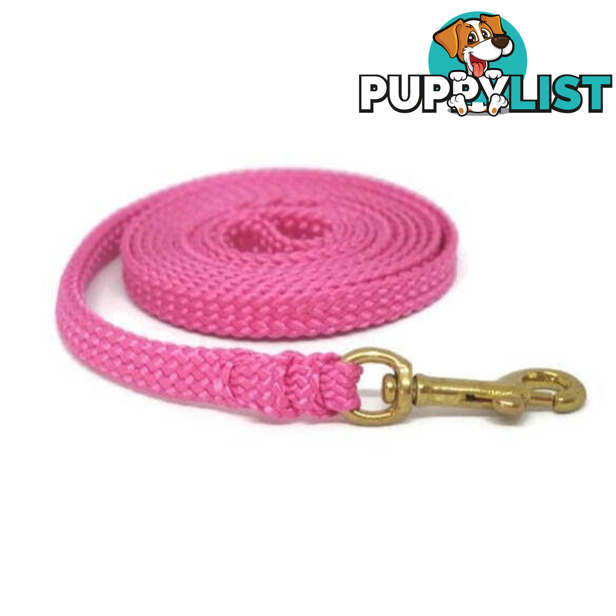 1.8m to 10m Long Dog Lead No Stitching Tough Yarnix 10mm Wide - YNXLD10-3-YEL-BR