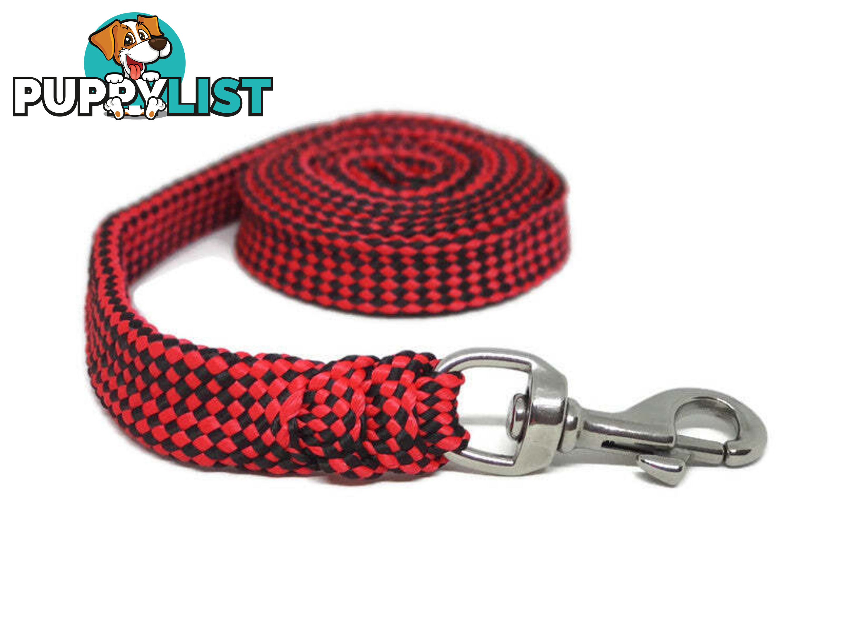 1.8m to 10m Long Dog Lead No Stitching Tough Yarnix 20mm Wide - YNXLD2010SSBLU