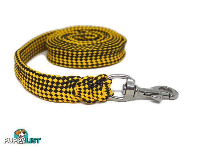 1.8m to 10m Long Dog Lead No Stitching Tough Yarnix 20mm Wide - YNXLD2010SSBLU