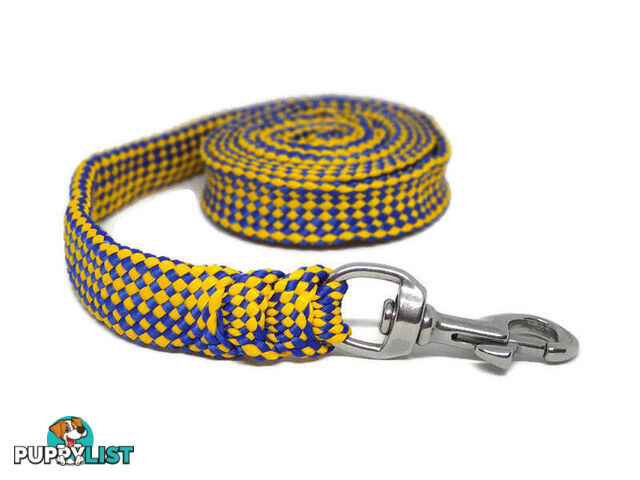 1.8m to 10m Long Dog Lead No Stitching Tough Yarnix 20mm Wide - YNXLD2010SSBLU