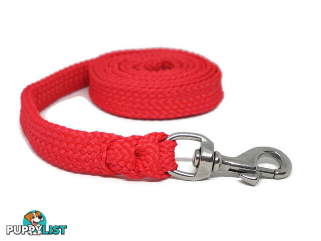 1.8m to 10m Long Dog Lead No Stitching Tough Yarnix 20mm Wide - YNXLD2010SSBLU