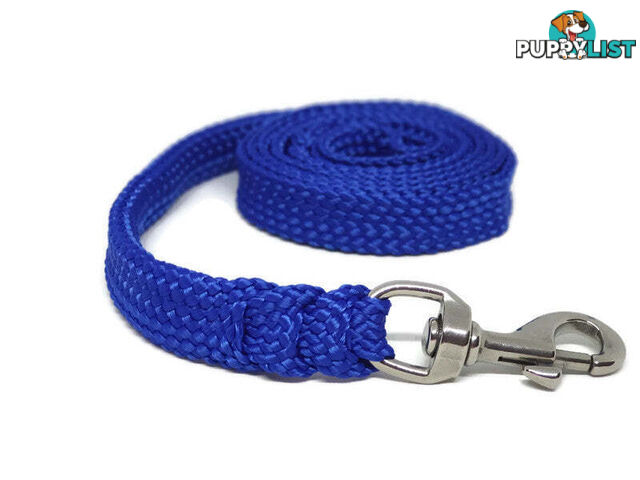 1.8m to 10m Long Dog Lead No Stitching Tough Yarnix 20mm Wide - YNXLD2010SSBLU