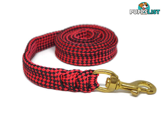 1.8m to 10m Long Dog Lead No Stitching Tough Yarnix 20mm Wide - YNXLD2010SSBLU