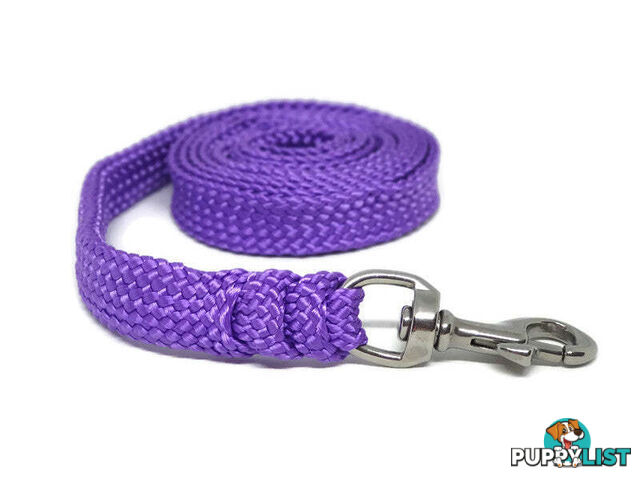 1.8m to 10m Long Dog Lead No Stitching Tough Yarnix 20mm Wide - YNXLD2010SSBLU
