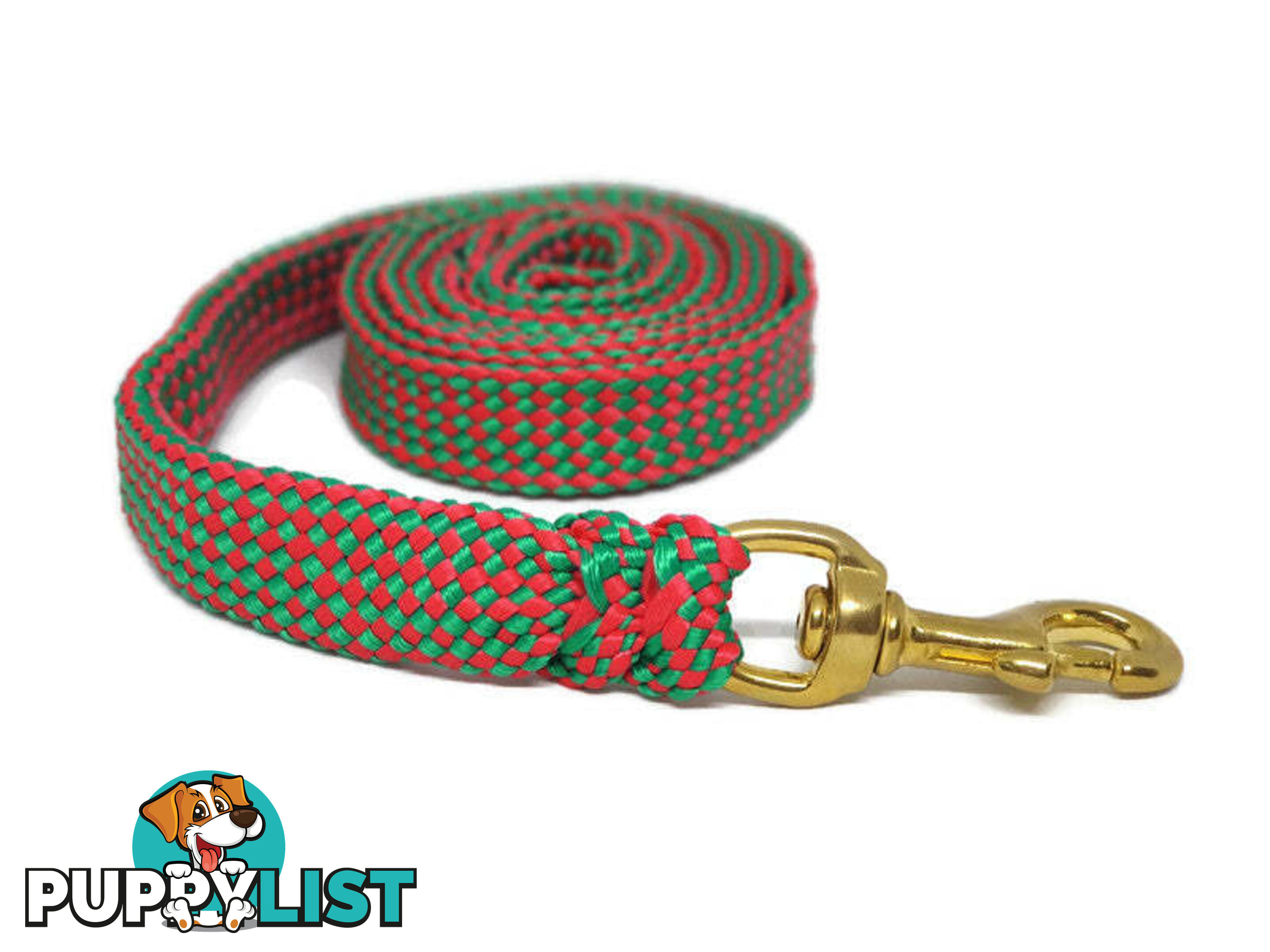 1.8m to 10m Long Dog Lead No Stitching Tough Yarnix 20mm Wide - YNXLD201.8SSBLKYEL