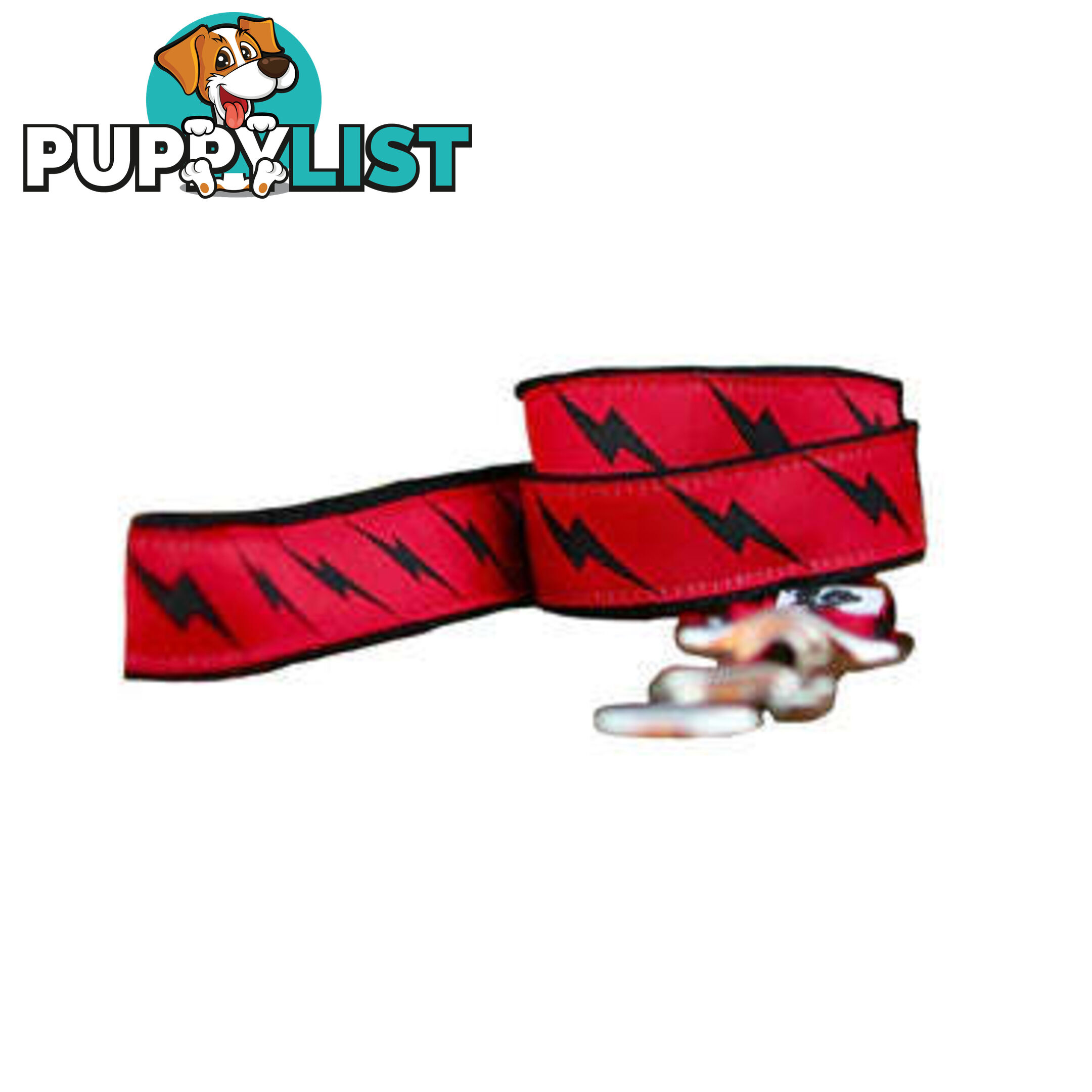 Lightning Bolt Dog Lead / Dog Leash - Hand Made by The Bark Side - TBSLDLIGYEL251.8