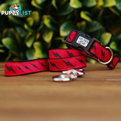 Lightning Bolt Dog Lead / Dog Leash - Hand Made by The Bark Side - TBSLDLIGYEL251.8