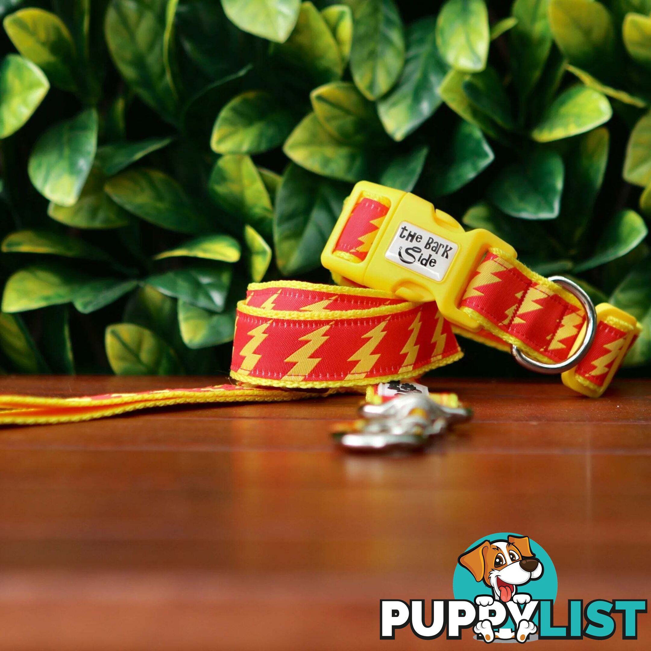 Lightning Bolt Dog Lead / Dog Leash - Hand Made by The Bark Side - TBSLDLIGYEL251.8