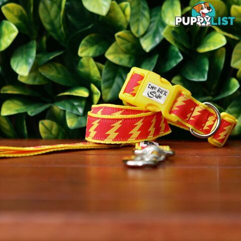 Lightning Bolt Dog Lead / Dog Leash - Hand Made by The Bark Side - TBSLDLIGYEL251.8