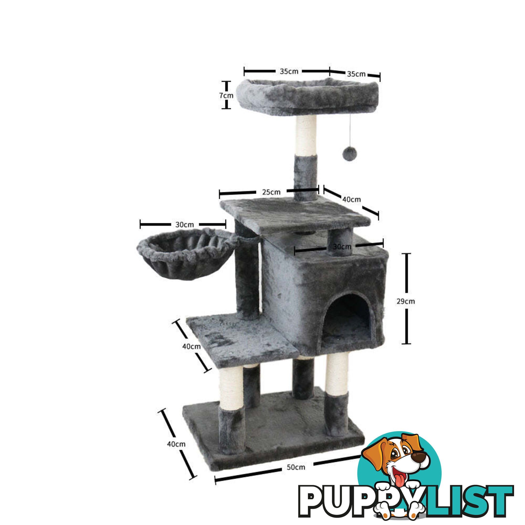 CATIO Chipboard Flannel Cat Scratching Tree - Abode 112cm - V390-C200468