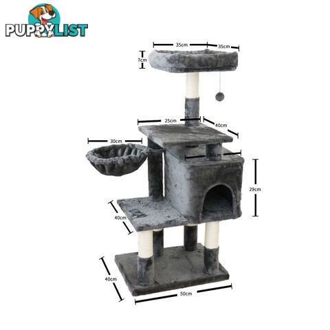 CATIO Chipboard Flannel Cat Scratching Tree - Abode 112cm - V390-C200468