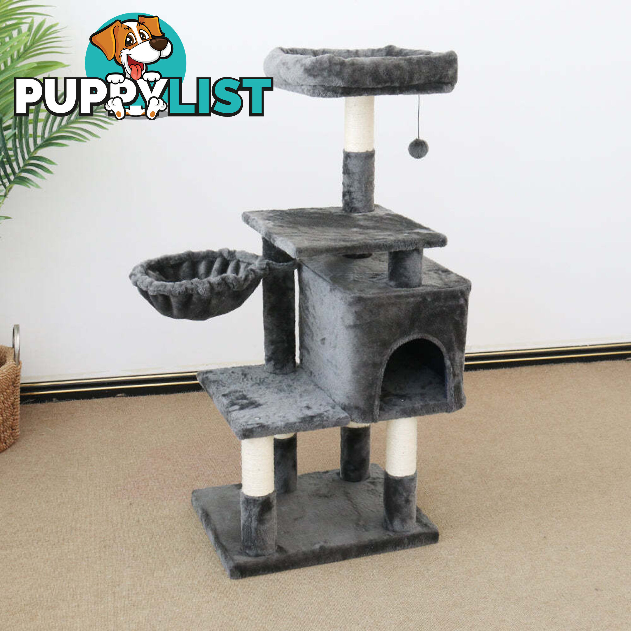 CATIO Chipboard Flannel Cat Scratching Tree - Abode 112cm - V390-C200468