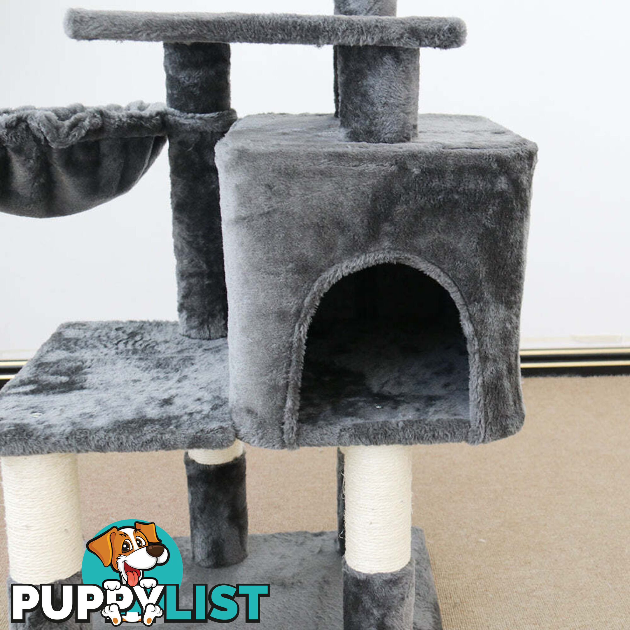 CATIO Chipboard Flannel Cat Scratching Tree - Abode 112cm - V390-C200468