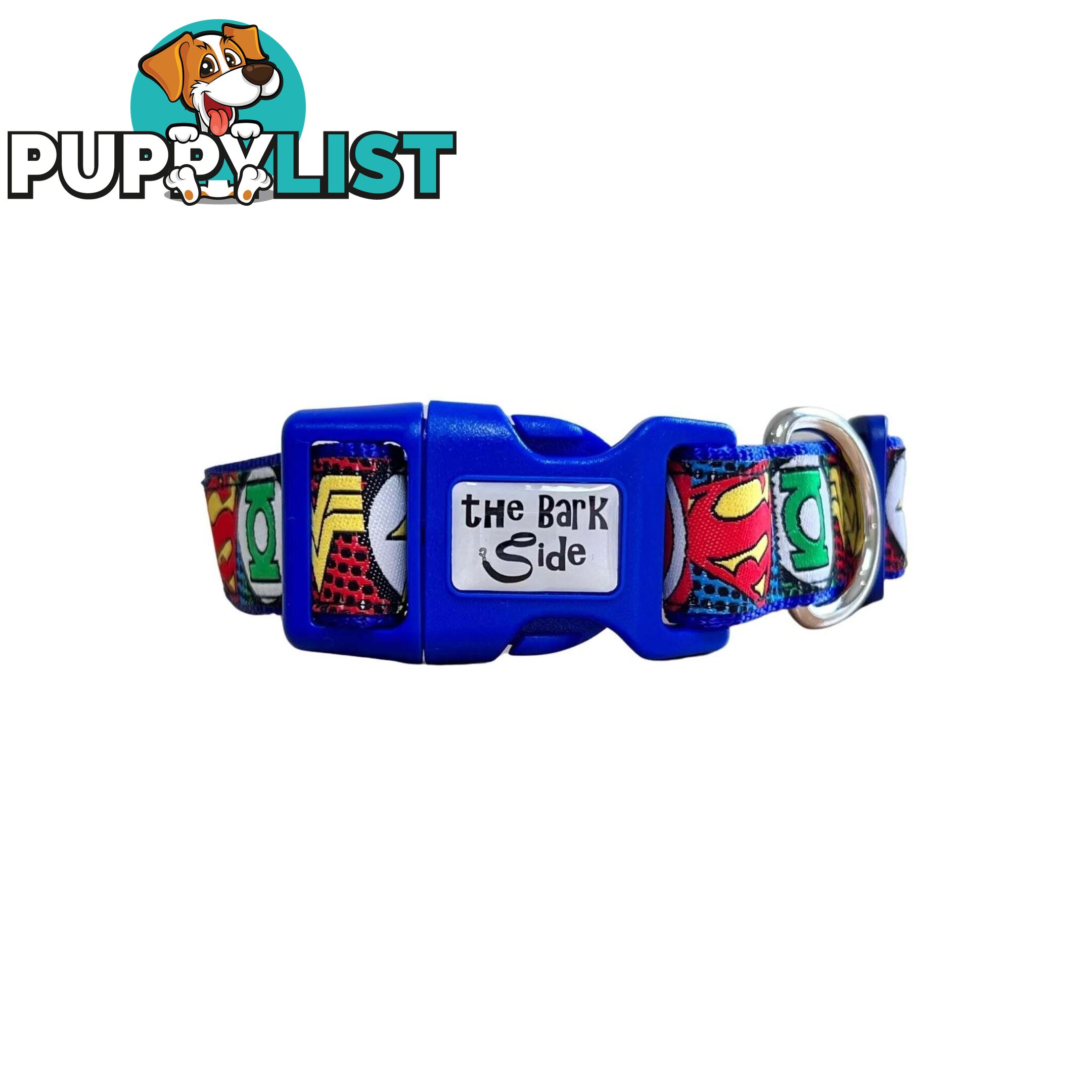 Superhero Dog Collar - Hand Made by The Bark Side - TBHEROSXSRED