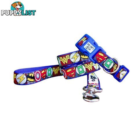 Superhero Dog Collar - Hand Made by The Bark Side - TBHEROSXSRED