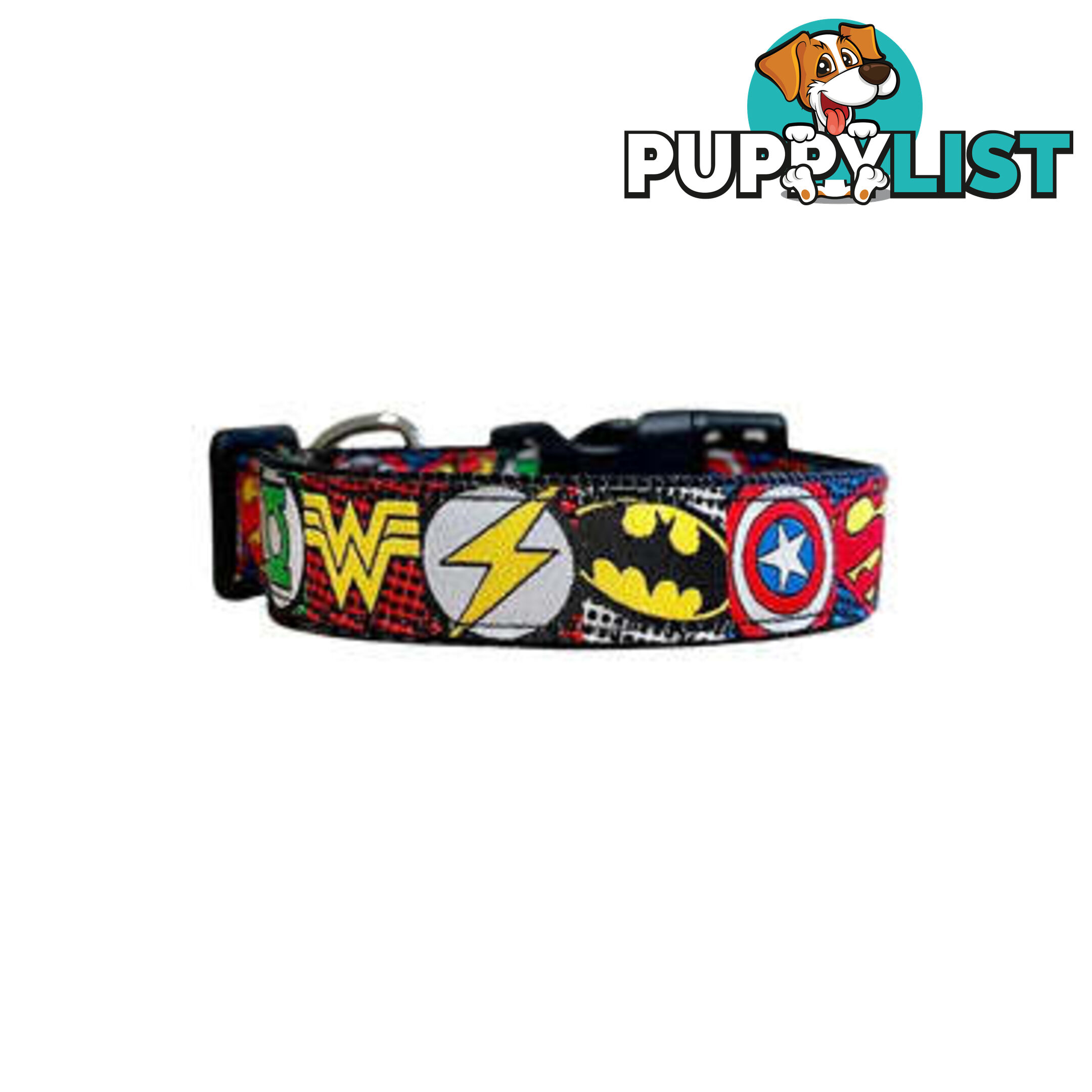 Superhero Dog Collar - Hand Made by The Bark Side - TBHEROSXSRED