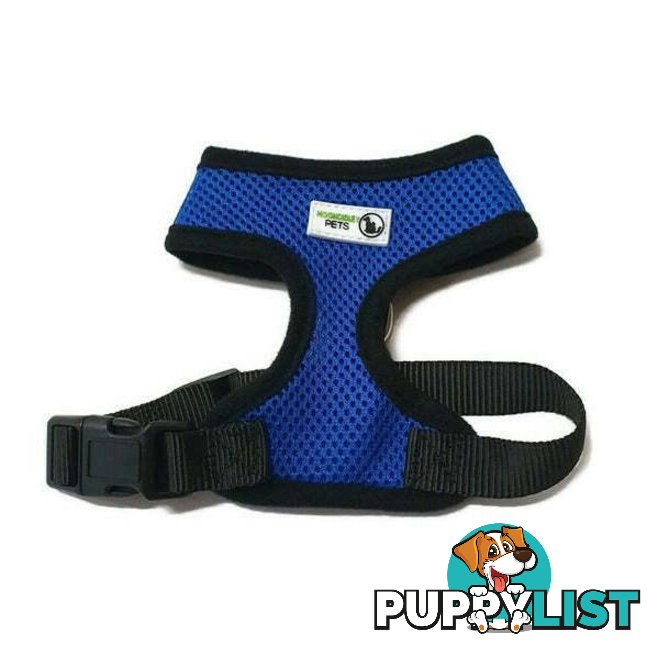 Pet Harness Soft Air Mesh Padded Adjustable  - Moondidley Pets - MDPHARMESXLRED