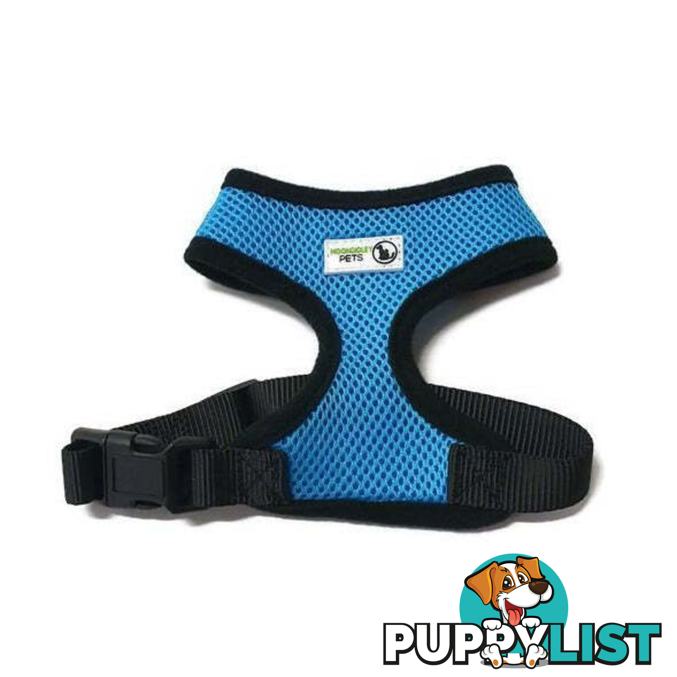 Pet Harness Soft Air Mesh Padded Adjustable  - Moondidley Pets - MDPHARMESXLRED