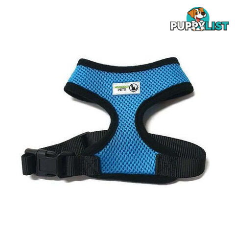 Pet Harness Soft Air Mesh Padded Adjustable  - Moondidley Pets - MDPHARMESXLRED