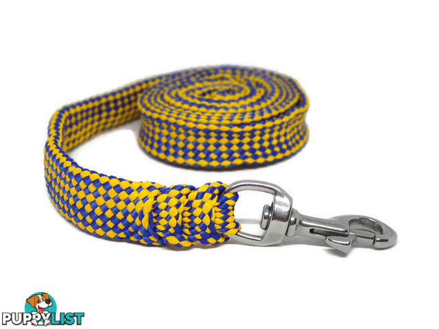 1.8m to 10m Long Dog Lead No Stitching Tough Yarnix 20mm Wide - YNXLD205SSREDGRN