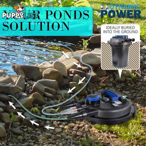 Combo Aquarium Garden Filter 10000L/H + Submersible Water Pump 16000L/H - V274-AQ-CPF250-CTP16000