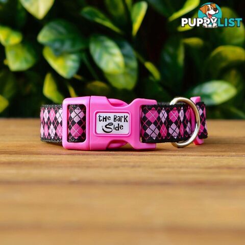 Tartan Dog Collar / XS - L - Hand Made by The Bark Side - TBSTARMEDGRN