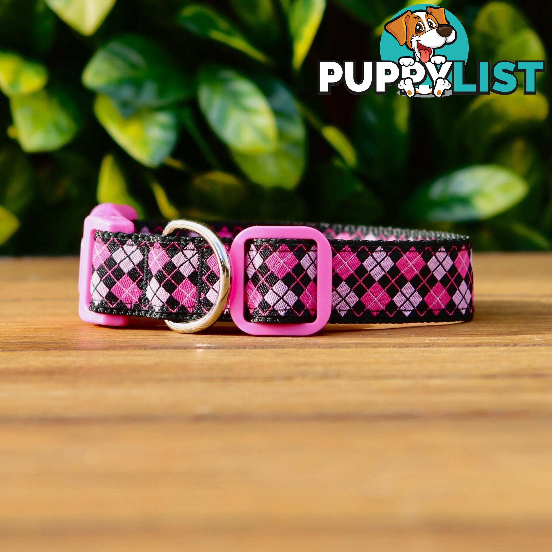 Tartan Dog Collar / XS - L - Hand Made by The Bark Side - TBSTARMEDGRN