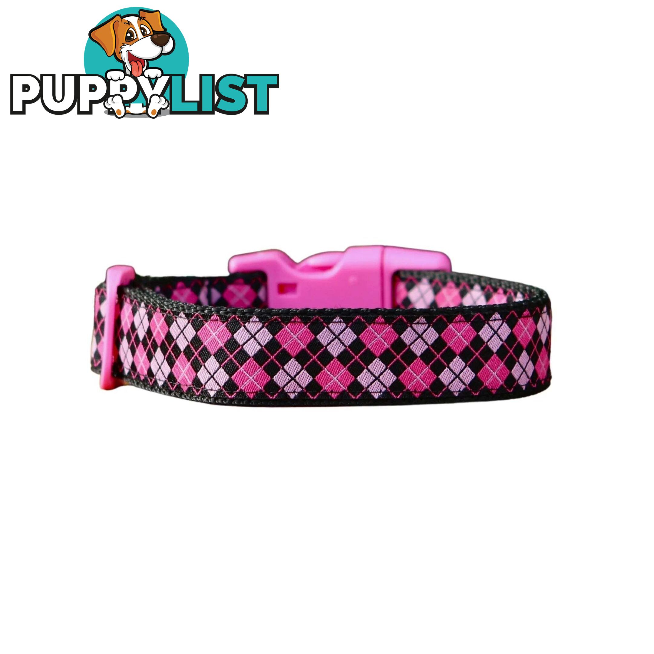 Tartan Dog Collar / XS - L - Hand Made by The Bark Side - TBSTARMEDGRN