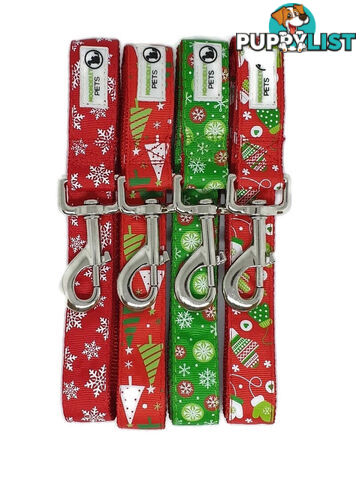 Christmas Dog Leashes - Moondidley Pets - MDPLDXMA1.2GRNSNO