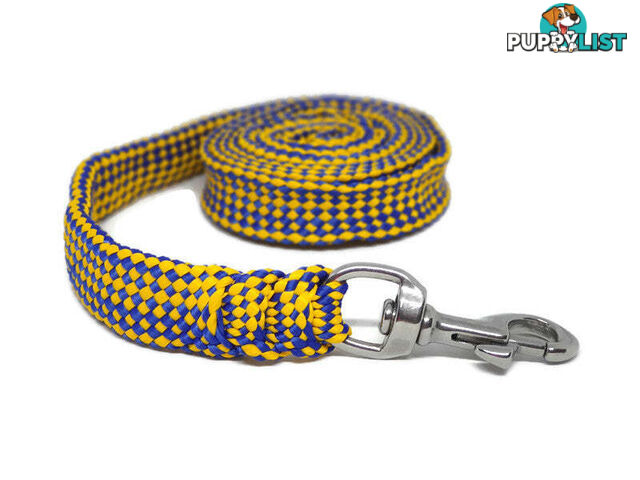 1.8m to 10m Long Dog Lead No Stitching Tough Yarnix 20mm Wide - YNXLD2010BRBLU