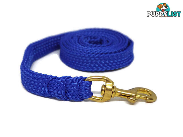 1.8m to 10m Long Dog Lead No Stitching Tough Yarnix 20mm Wide - YNXLD2010BRBLU
