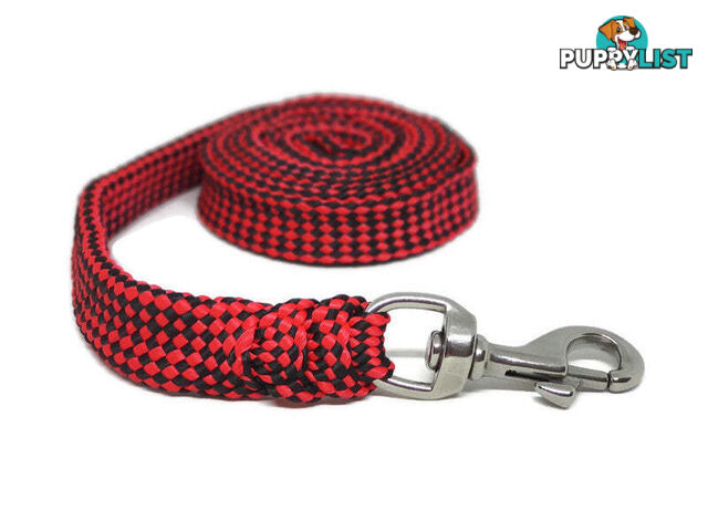 1.8m to 10m Long Dog Lead No Stitching Tough Yarnix 20mm Wide - YNXLD2010BRBLU