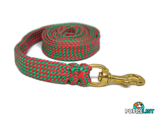 1.8m to 10m Long Dog Lead No Stitching Tough Yarnix 20mm Wide - YNXLD201.8BRBLUYEL