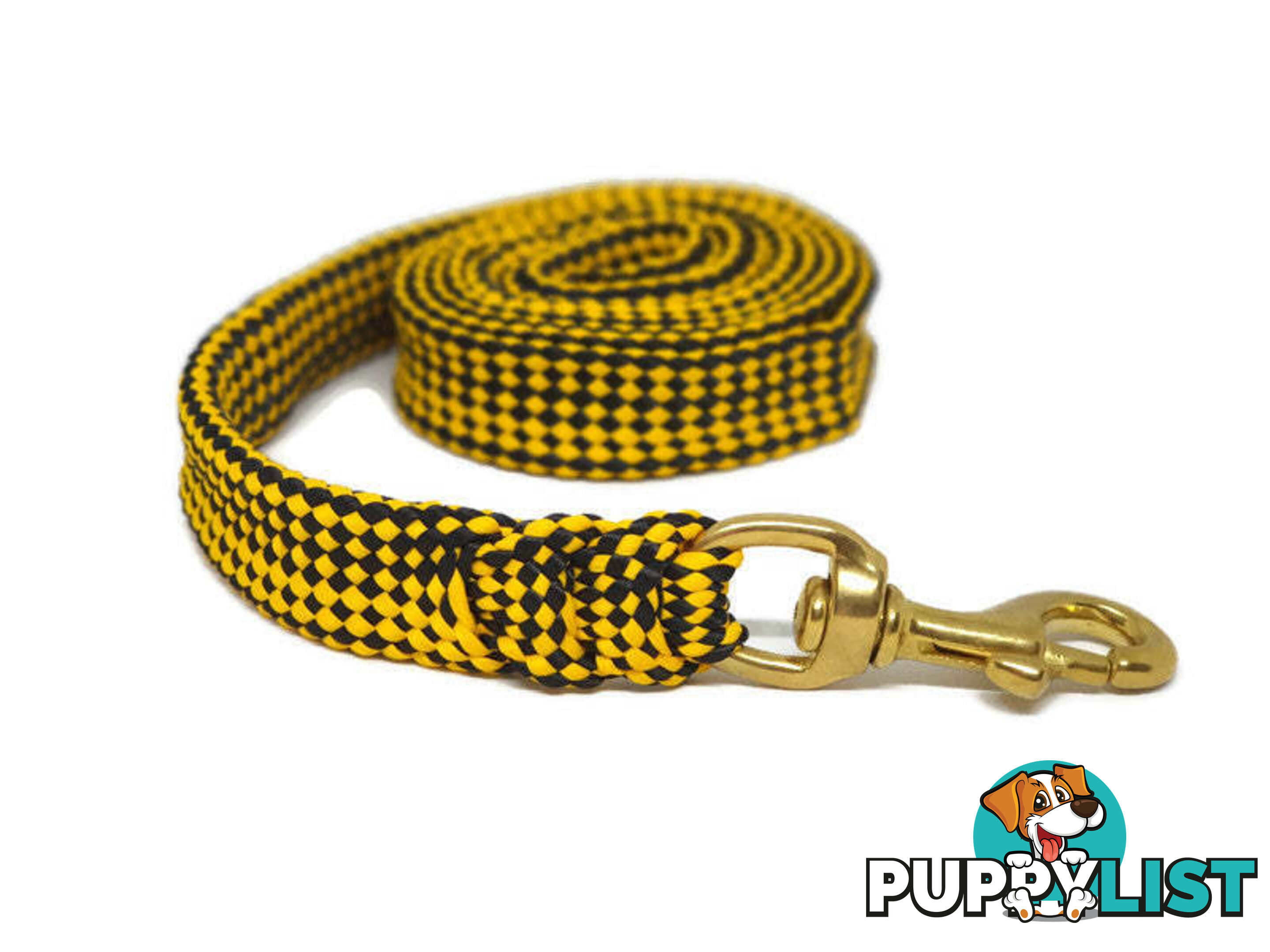 1.8m to 10m Long Dog Lead No Stitching Tough Yarnix 20mm Wide - YNXLD201.8BRBLUYEL