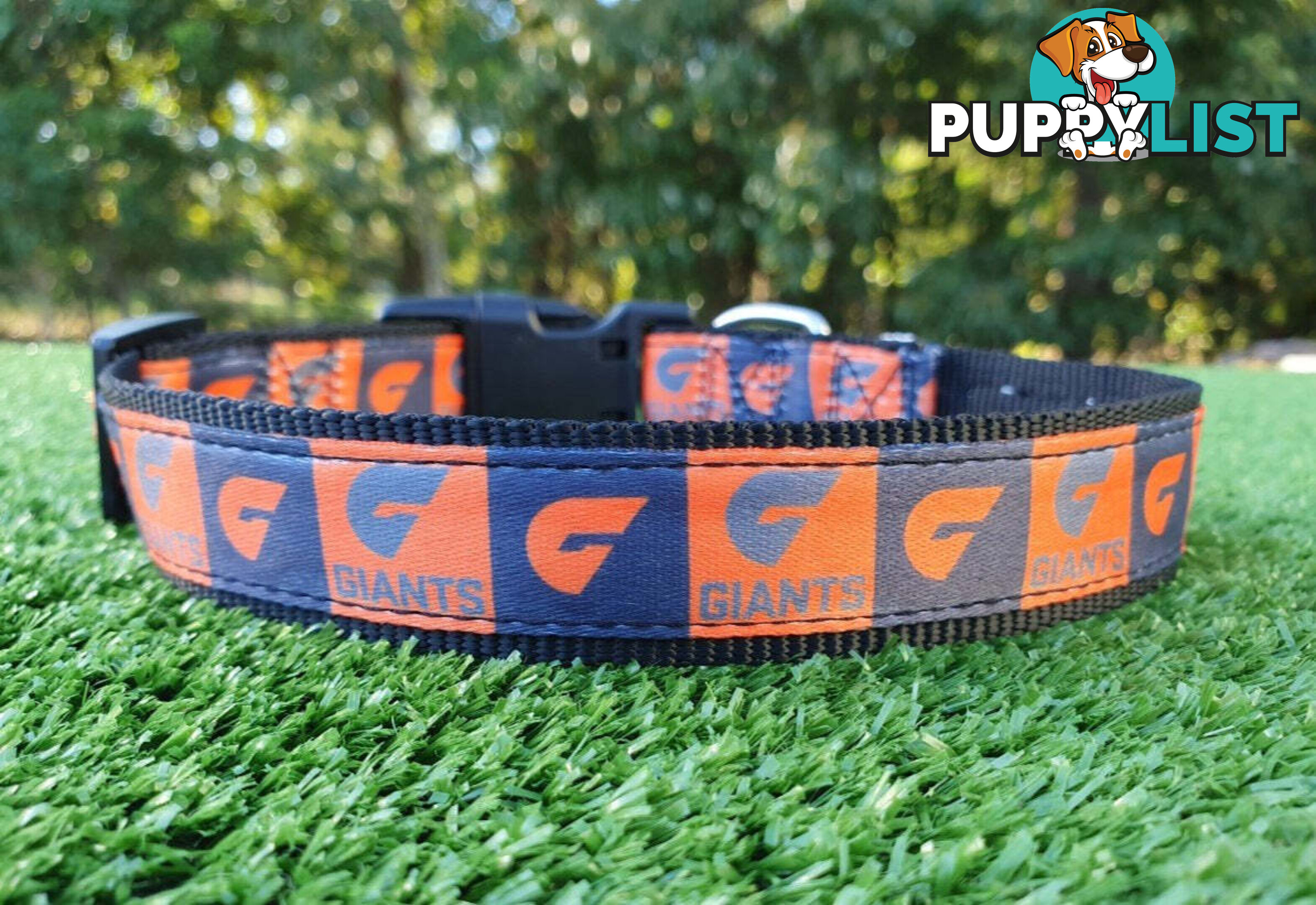 AFL Dog Collars, Footy - Aussie Rules - Moondidley Pets - MDPCOLAFLXSWB