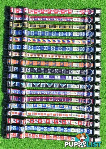 AFL Dog Collars, Footy - Aussie Rules - Moondidley Pets - MDPCOLAFLXSWB