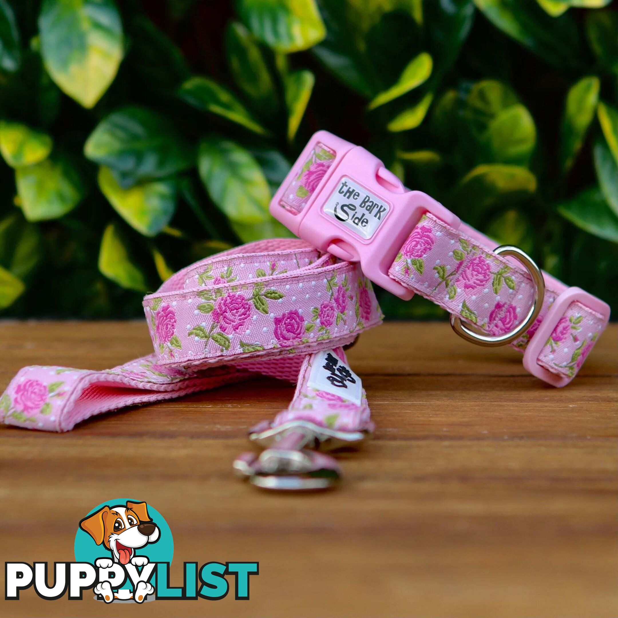 Rose Dog Lead / Dog Leash - Hand Made by The Bark Side - TBSLDROSBLU201.8