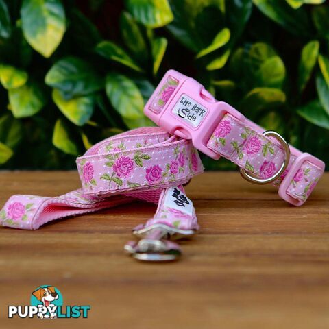 Rose Dog Lead / Dog Leash - Hand Made by The Bark Side - TBSLDROSBLU201.8