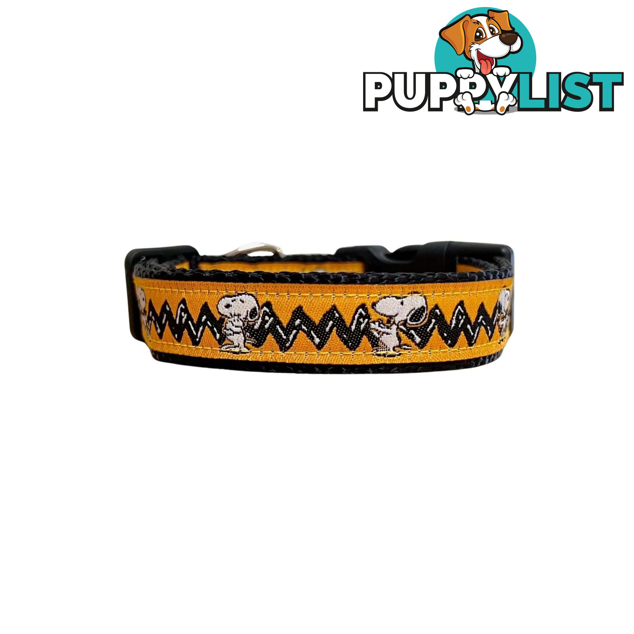 Snoopy Dog Collar - Hand Made by The Bark Side - TBSSNOOPXS