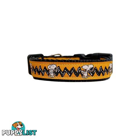 Snoopy Dog Collar - Hand Made by The Bark Side - TBSSNOOPXS