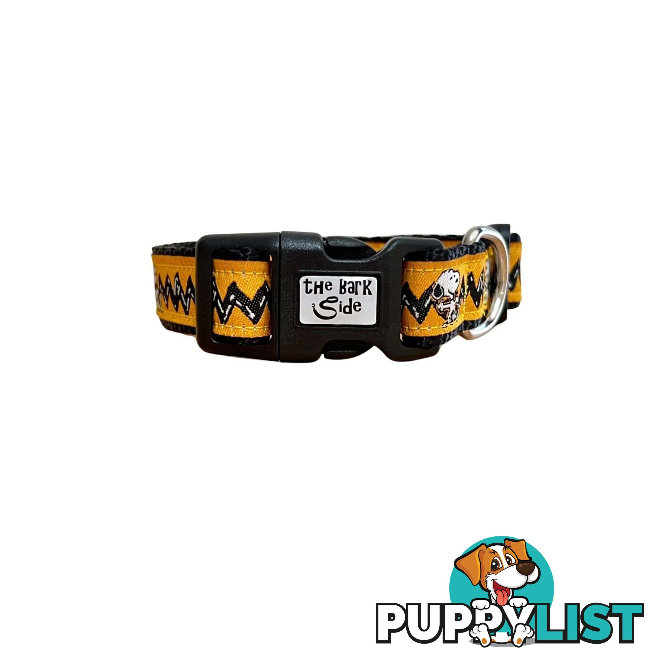 Snoopy Dog Collar - Hand Made by The Bark Side - TBSSNOOPXS