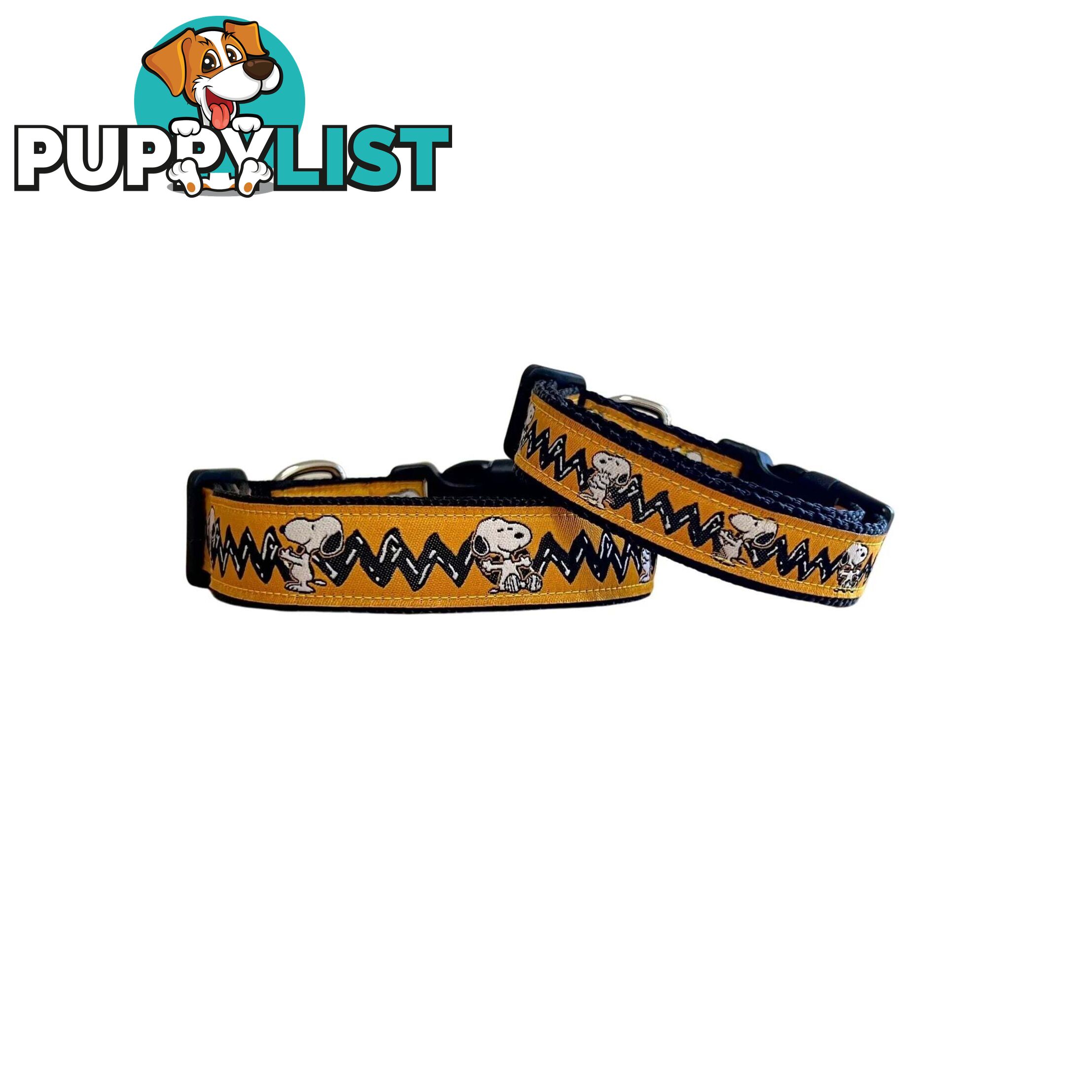 Snoopy Dog Collar - Hand Made by The Bark Side - TBSSNOOPXS
