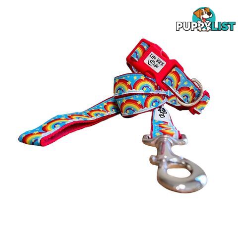 Rainbow Dog Lead / Dog Leash - Hand Made by The Bark Side - TBSLDRAIYEL201.8