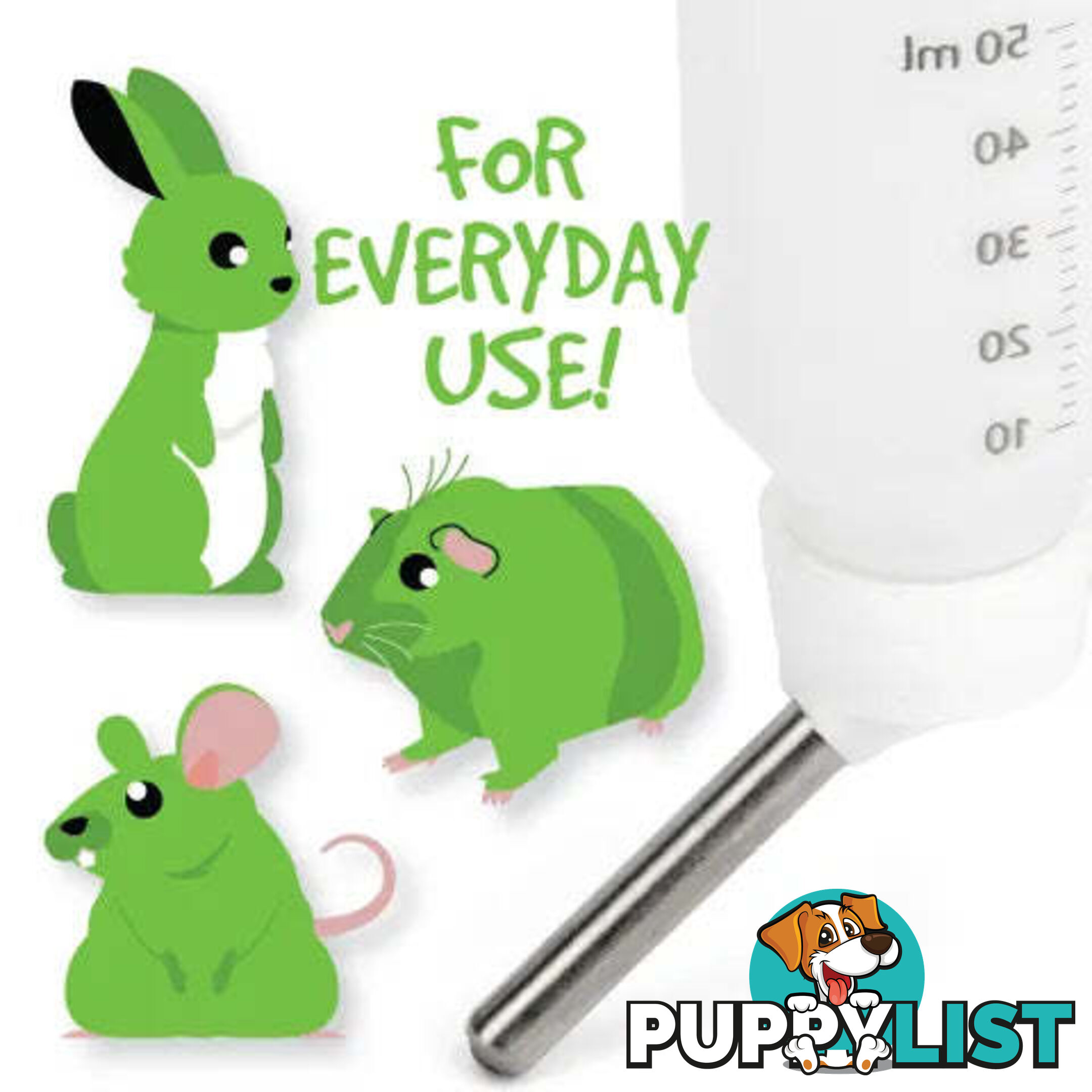 SMALL ANIMAL PLASTIC WATER BOTTLE - BAINBRIDGE - BB-A8117