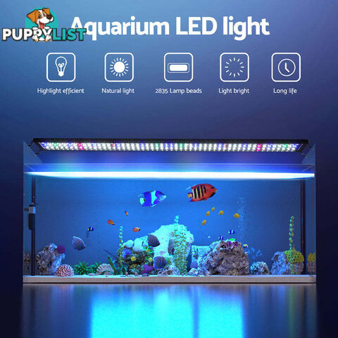 i.Pet Aquarium Light Full Spectrum 120CM Aqua Plant Fish Tank Lamp - AQUAR-LT-120-BK