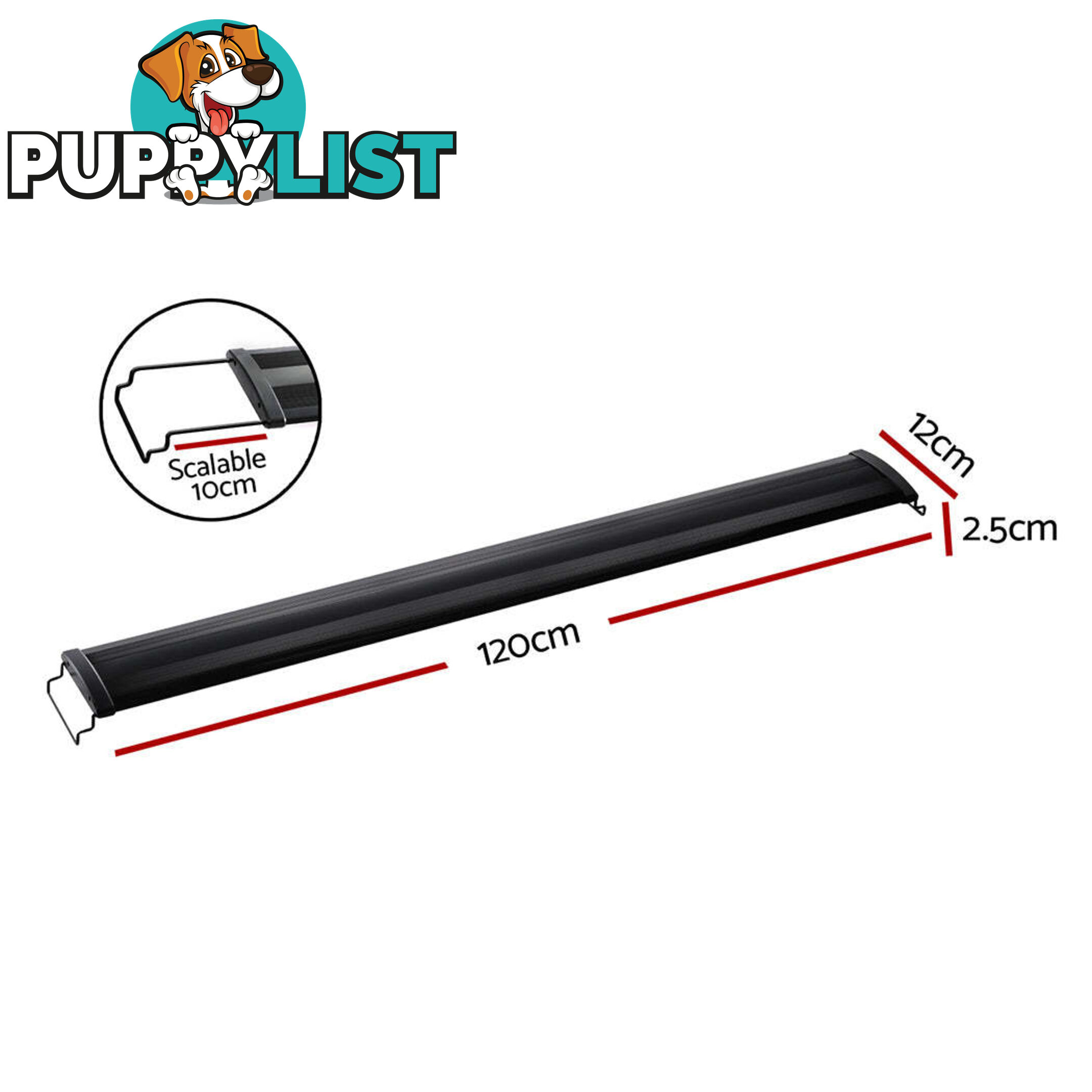 i.Pet Aquarium Light Full Spectrum 120CM Aqua Plant Fish Tank Lamp - AQUAR-LT-120-BK