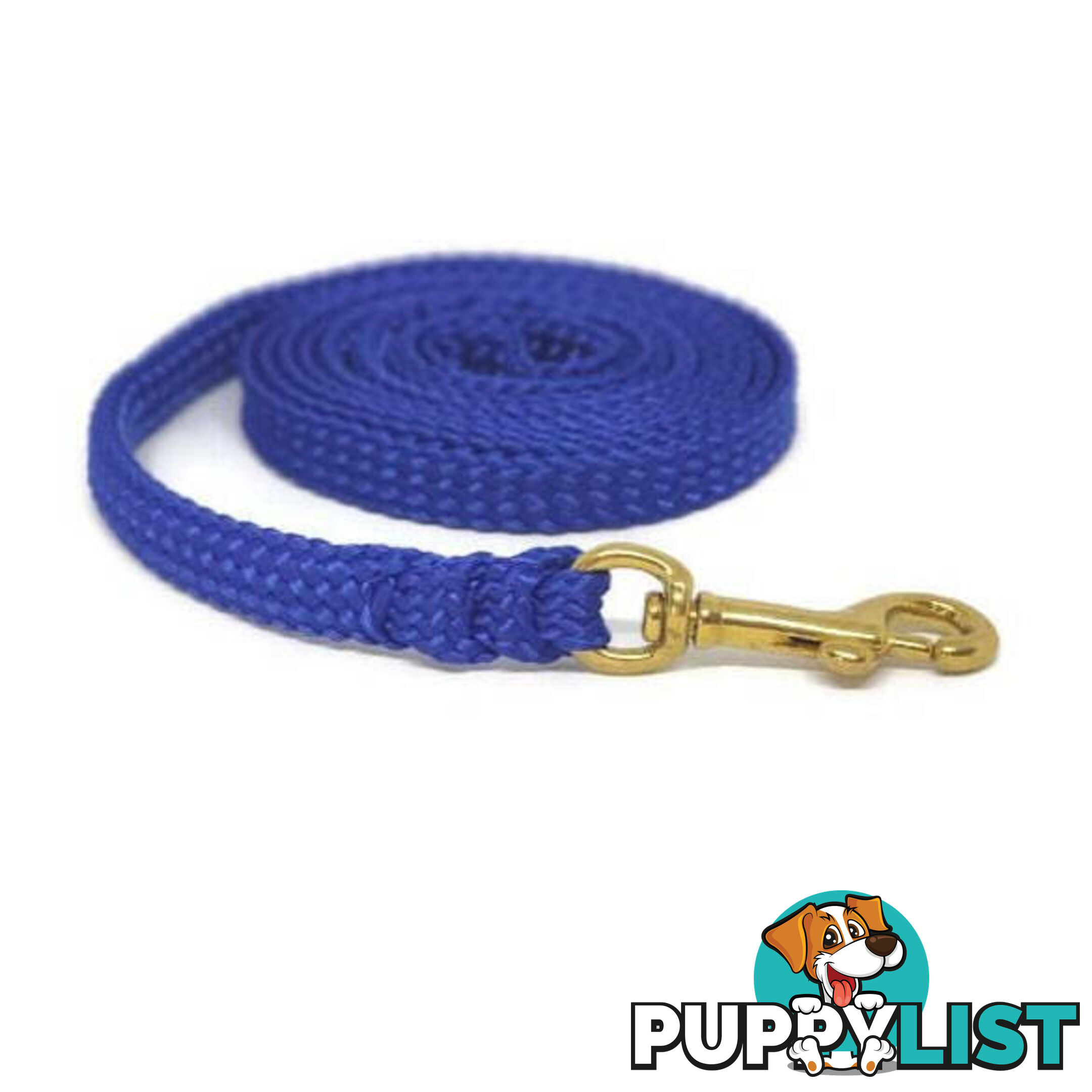1.8m to 10m Long Dog Lead No Stitching Tough Yarnix 10mm Wide - YNXLD10-10-BL-BR
